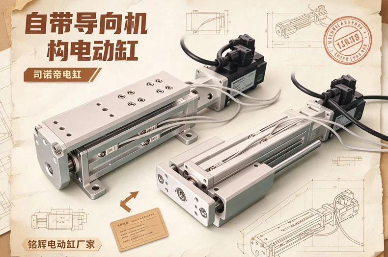 自带导向机构的电动缸有几种？导轨式/导杆式对比与选型